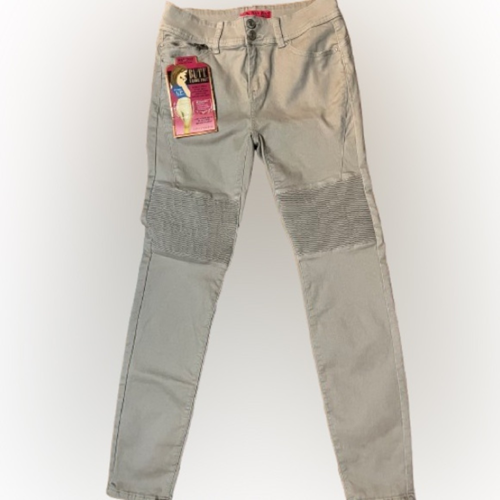 NWT Wax Jean Khaki Butt I Love You Lifting Push-Up Skinny Pants Size 13